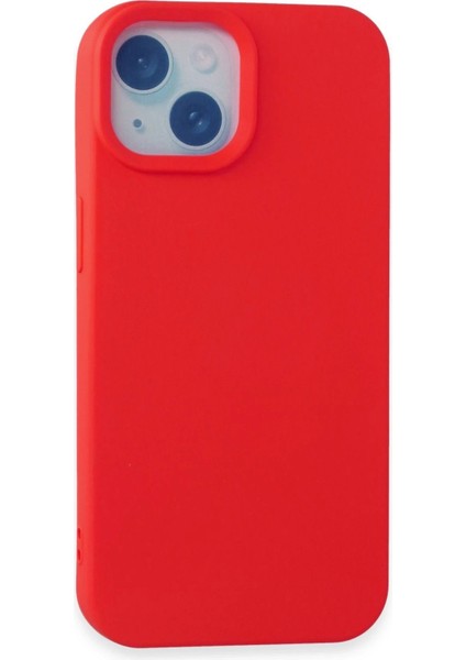 iPhone 15 Kılıf Nano Içi Kadife Silikon - Kırmızı - CPTD3169-1736