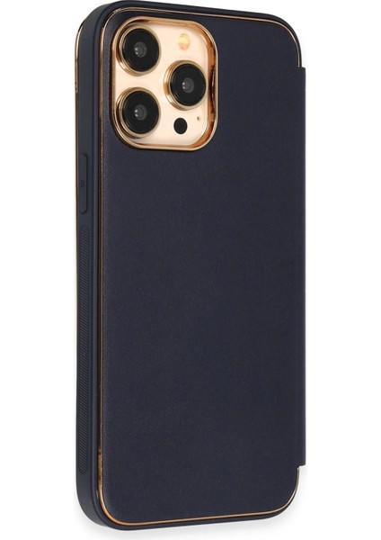 iPhone 14 Pro Kılıf Dolpin Kapaklı - Lacivert - CPTD8456-7580 fırsatları