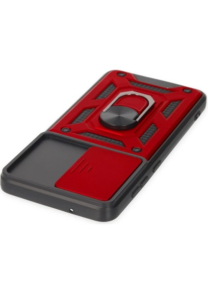 Samsung Galaxy S21 Fe Kılıf Pars Lens Yüzüklü Silikon - Kırmızı - CPTD7105-8705 fırsatları