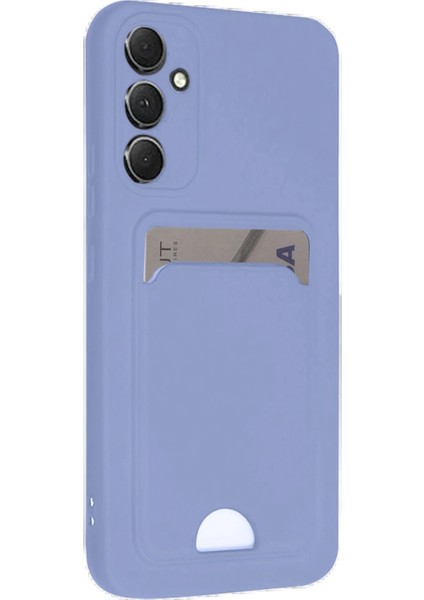 Samsung Galaxy A16 5g Kılıf Kelvin Kartvizitli Silikon - Lila - CPTD1913-9648