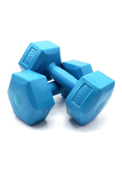 3kg Plastik Köşeli Dambıl 2 Parça (4915)