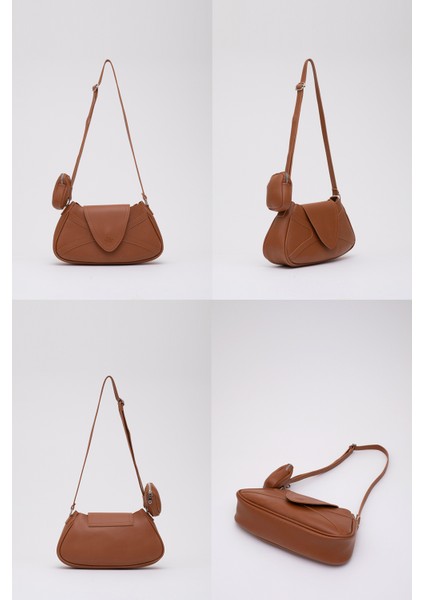 Taba Shk96 Suni Deri Tek Bölmeli Cüzdanlı Kol ve Omuz Çantası