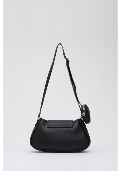 Siyah Shk96 Suni Deri Tek Bölmeli Cüzdanlı Kol ve Omuz Çantası fırsatları