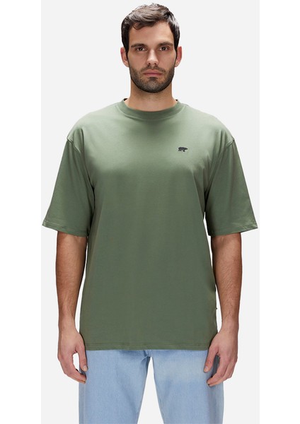 Damon Soluk Yeşil Erkek Oversize Tişört