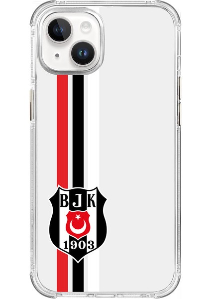iPhone 13 Uyumlu Beşiktaş Çizgi Arma Şeffaf Lisanslı Telefon Kılıfı
