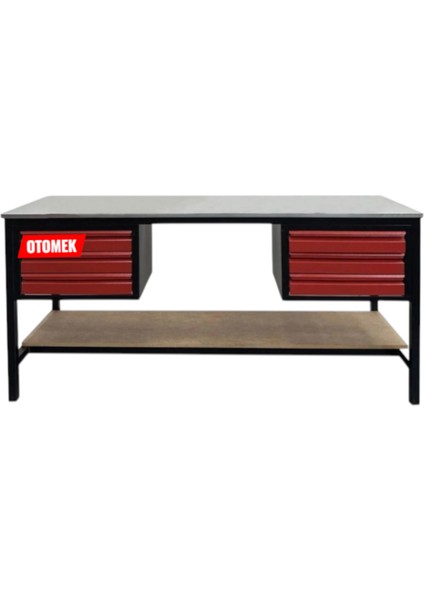 200 cm Çalışma Tezgahı | Askı Panolu Takım Tezgahı + 6 Çekmece + Elektrik Prizi | 183 cm Yükseklik | Mdf+Galvaniz Tabla | Profesyonel Atölye Tipi modelleri