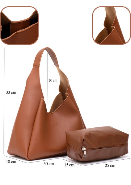 Taba SHK19 Suni Deri, Çıtçıtlı, Tek Bölmeli, Fermuarlı Makyaj Çantalı, El, Kol ve Omuz Çantası fırsatları