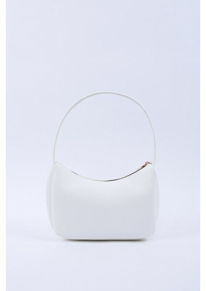 Beyaz SHK229 Suni Deri , Fermuarlı Tek Bölmeli , Baget Model El, Kol ve Omuz Çantası fırsatları