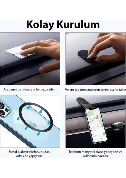 Ally MA-160 Araç Torpido Üstü Katlanabilir Manyetik Telefon TUTUCU-(5775) - KRM8339-6761 fırsatları