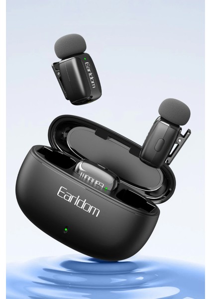 Profesyonel Kablosuz Yaka Mikrofonu iPhone 11/12/13/14 Uyumlu 2 Mikrofonlu Lightning modelleri