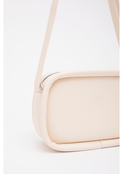 Krem Shk62 Tek Bölmeli Suni Deri Ayarlanabilir Askılı Fermuarlı Çapraz Omuz Çantası indirimleri