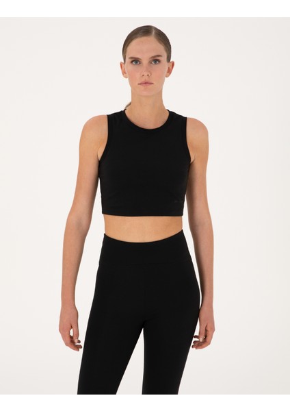 Kadın Siyah Crop Top Bustiyer 50314973-VR046