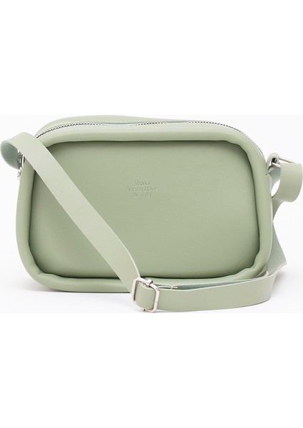 Mint Yeşil Shk62 Tek Bölmeli Suni Deri Ayarlanabilir Askılı Fermuarlı Çapraz Omuz Çantası fırsatları