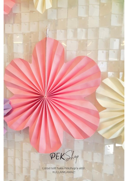 Makaron Renkler Çiçekler Yelpaze Duvar Süsleri fiyatları