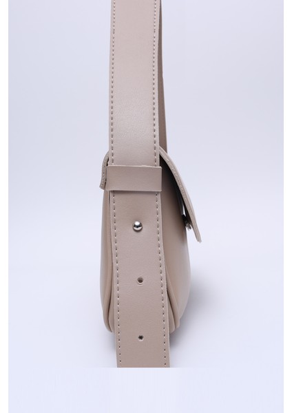 Vizon Shk150 Suni Deri Astarlı Çıtçıtlı Ayarlanabilir Askılı El, Kol ve Omuz Çantası