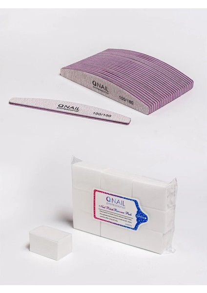 Kağıt Törpü 25LI Paket+Tüysüz Jel Protez Kalıcı Oje Mendili Manikür Silme Mendili Tüy Bırakmayan Set