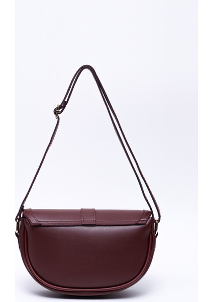 Bordo Shk92 Kilit Detaylı Deri Tek Bölmeli Çıtçıtlı El, Kol Ve Omuz Çantası U:15 E:25 G:6 Cm fırsatları