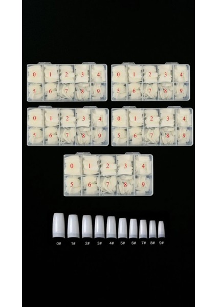 5'adet Protez Tırnak 500'lü Kemik Yarım Ay