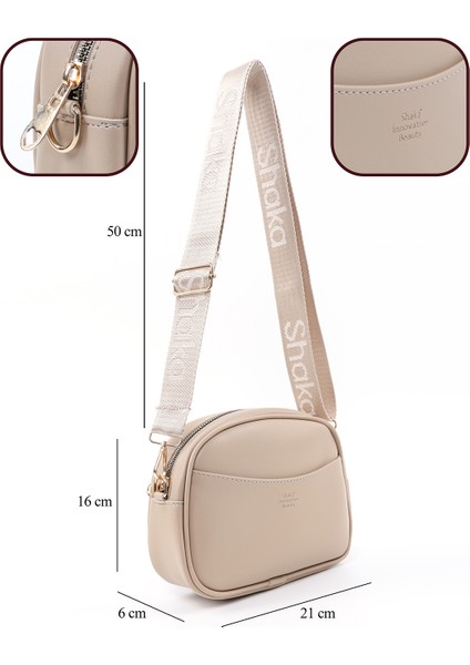 Vizon SHK194 Suni Deri Fermuarlı 2 Bölmeli Ayarlanabilir Kolon Askılı Omuz Çantası fırsatları