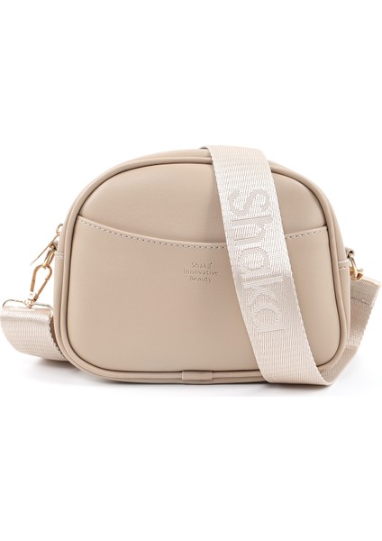 Vizon SHK194 Suni Deri Fermuarlı 2 Bölmeli Ayarlanabilir Kolon Askılı Omuz Çantası