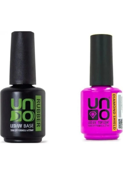 Diamond Shıeld Top Coat 15 ml+Rubber Base Coat 15 ml 2'li Set