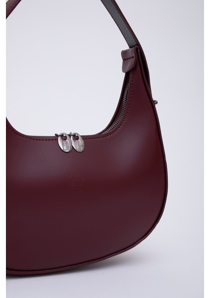 Bordo Shk110 Özel Ayarlanabilir Askılı Fermuarlı El, Kol Ve Omuz Çantası U:17 E:27 G:7 Cm