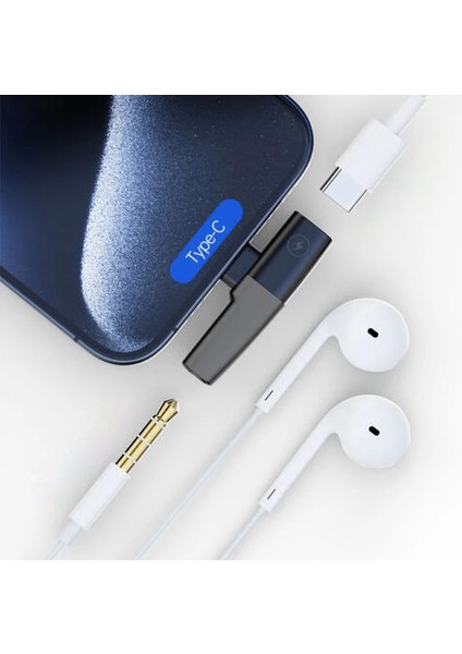 Ally Mini 2in1 Type-C To 3.5mm Kulaklık + Type-C Şarj ADAPTÖRU-(5775) - KRM1677-2142 modelleri
