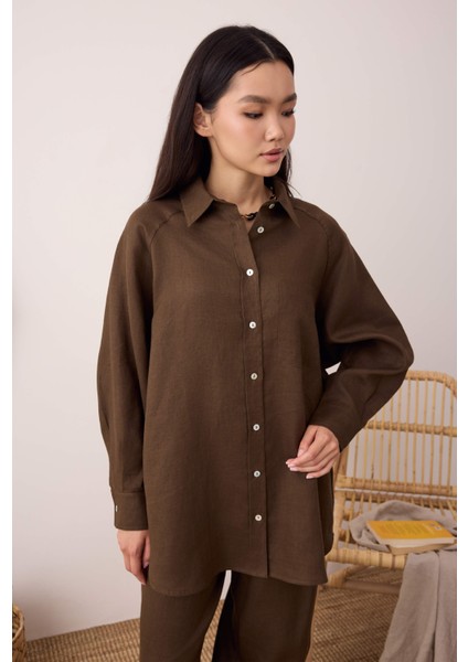 Reglan Kol Basic Keten Gömlek Fındık fiyatları
