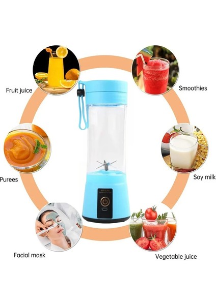 Taşınabilir El Blenderi Smoothie Milkshake Içecek Şarjlı Margarita Mama Karıştırıcı 380 ml indirimleri