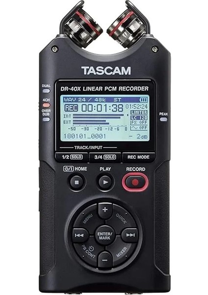 DR-40X Taşınabilir Dört Parçalı Ses Kaydedici ve USB Arayüzü
