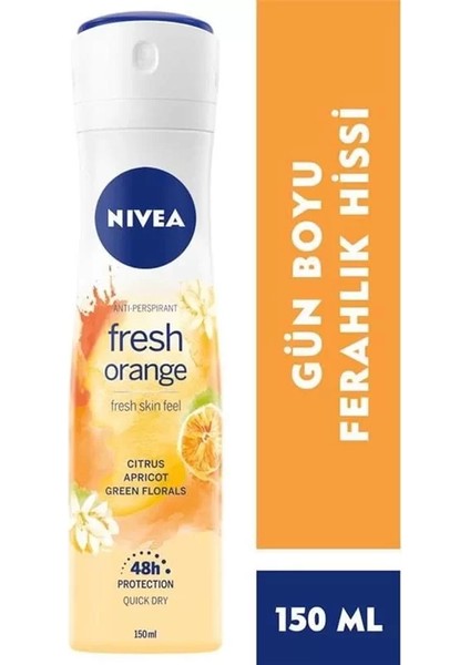 Kadın Sprey Deodorant Fresh Orange, Ter ve Ter Kokusuna Karşı 48 Saat Anti-Perspirant Koruma fiyatları