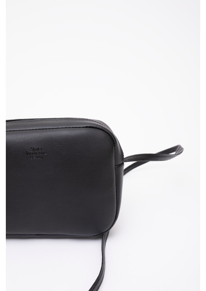 Siyah U23 Suni Deri ,tek Bölmeli, Fermuarlı,süet Iç Kumaş, Ayarlanabilir Askılı, Mini Urban Omuz Çantası indirimleri