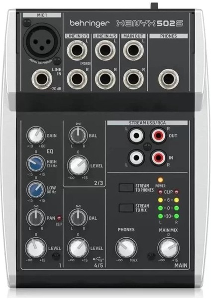 Xenyx 502S 5 Kanallı Analog Akış Mikseri