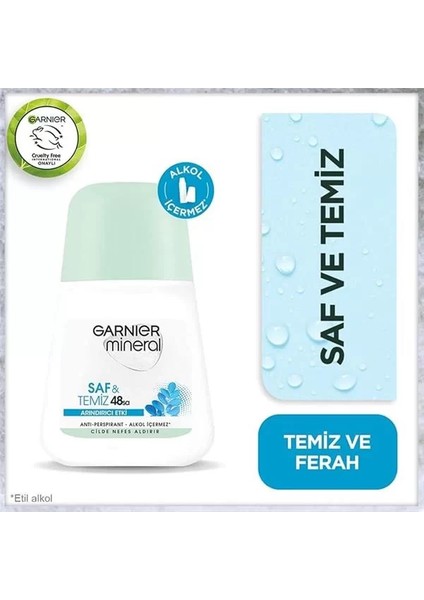 Mineral Saf&temiz Arındırıcı Etki Roll-On Deodorant fiyatları