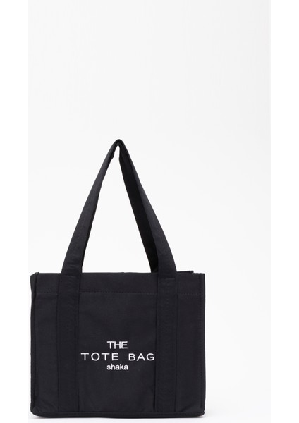 Siyah U45 Kanvas Kumaş,Tek Bölmeli, Çıt Çıt Kapamalı,Askılı, El, Kol Ve Omuz Çantası