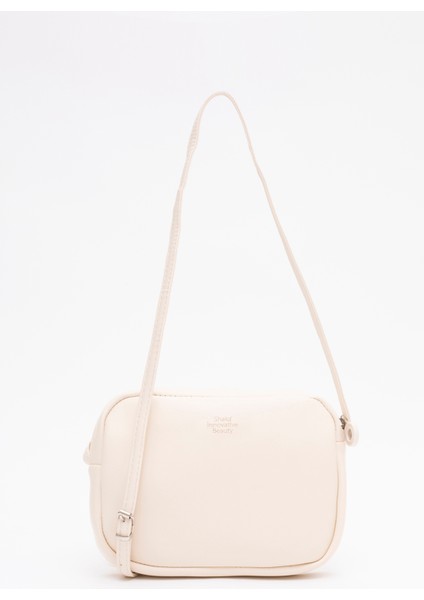 Krem U23 Suni Deri ,tek Bölmeli, Fermuarlı,süet Iç Kumaş, Ayarlanabilir Askılı, Mini Urban Omuz Çantası
