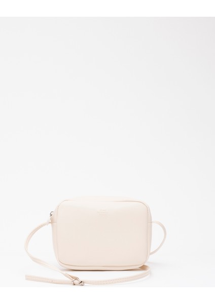 Krem U23 Suni Deri ,tek Bölmeli, Fermuarlı,süet Iç Kumaş, Ayarlanabilir Askılı, Mini Urban Omuz Çantası