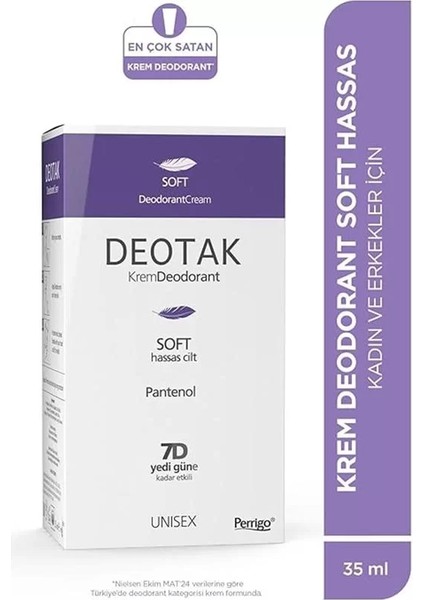 Soft Hassas Koruma 7 Güne Kadar Etkili Krem Deodorant 35 ml fiyatları