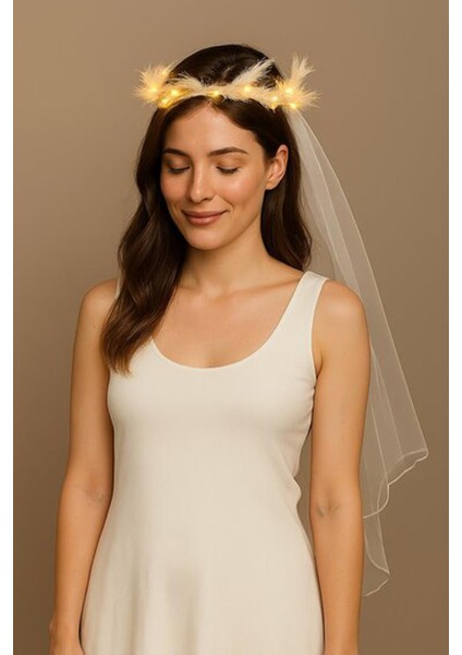 Kendinden Işıklı Gelin Duvağı Bride Parti Duvak Bride To Be Aksesuarı fiyatları