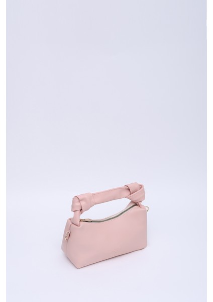 Pudra SHK24 Orjinal Soft Deri Düğüm Detaylı Zincir Askılı El ve Omuz Çantası U:14 E:22 G:8 cm