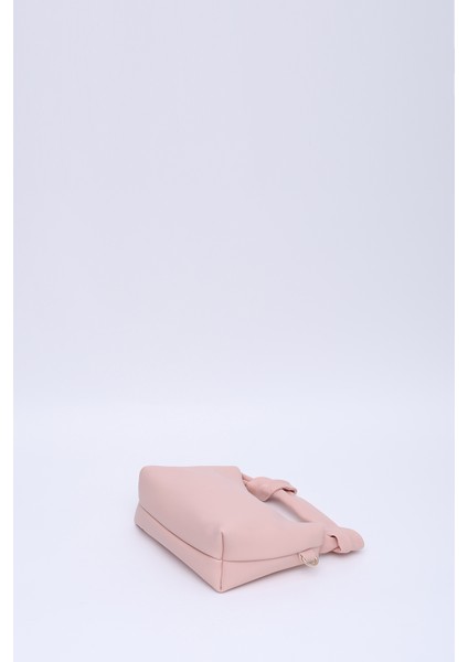 Pudra SHK24 Orjinal Soft Deri Düğüm Detaylı Zincir Askılı El ve Omuz Çantası U:14 E:22 G:8 cm