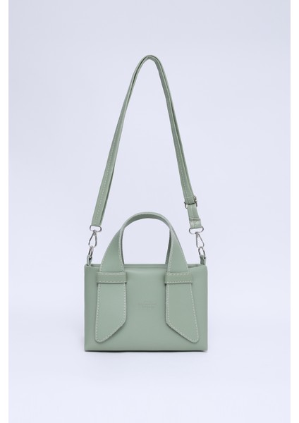 Mint Yeşil SHK60 Suni Deri, Tek Bölmeli, Fermuarlı, Ayarlanabilir Askılı, El, Kol Ve Omuz Çantası