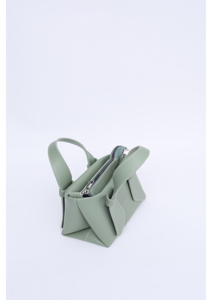 Mint Yeşil SHK60 Suni Deri, Tek Bölmeli, Fermuarlı, Ayarlanabilir Askılı, El, Kol Ve Omuz Çantası