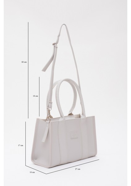 Gri Shk83 Deri Tek Bölmeli Fermuarlı Çift Askılı El, Kol Ve Omuz Çantası U:17 E:27 G:10 fiyatları