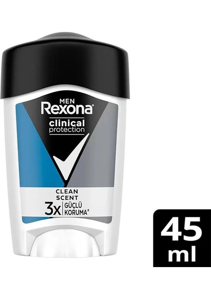 Men Clinical Protection Erkek Stick Deodorant Clean Scent 3x Güçlü Koruma 45 ml fiyatları