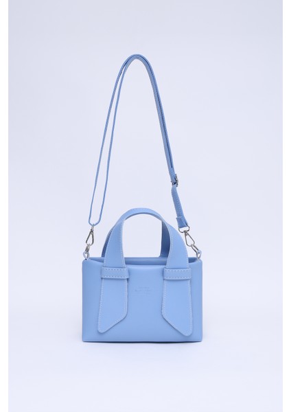 Mavi SHK60 Suni Deri, Tek Bölmeli, Fermuarlı, Ayarlanabilir Askılı, El, Kol Ve Omuz Çantası
