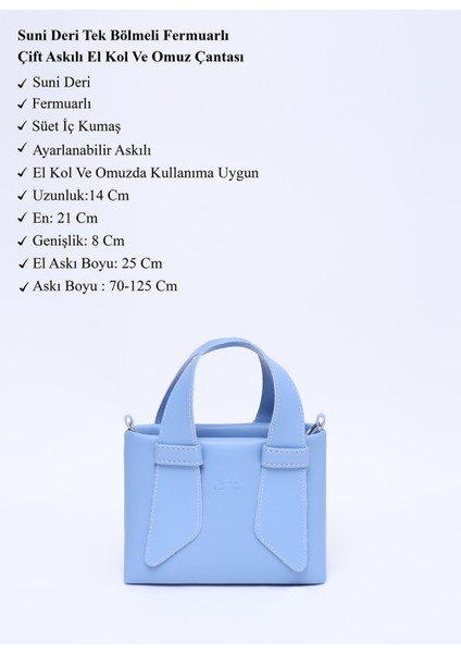 Mavi SHK60 Suni Deri, Tek Bölmeli, Fermuarlı, Ayarlanabilir Askılı, El, Kol Ve Omuz Çantası modelleri