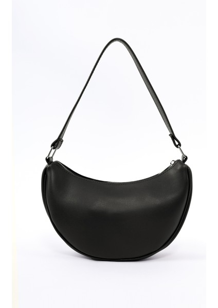 Siyah SHK26 Tek Bölmeli Suni Deri El ve Omuz Çantası U:12 E:26 G:6 cm modelleri