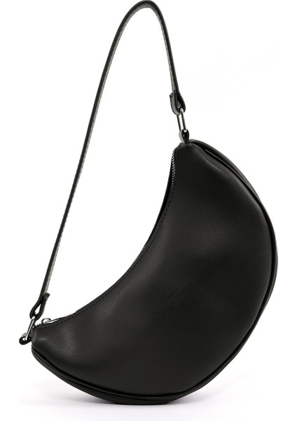 Siyah SHK26 Tek Bölmeli Suni Deri El ve Omuz Çantası U:12 E:26 G:6 cm