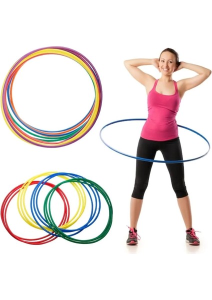 2 Adet Renkli Hulaop Çember 60CM Büyük Boy Bel Çevirme Hülolophalkası En Hızlı Bel Inceltici